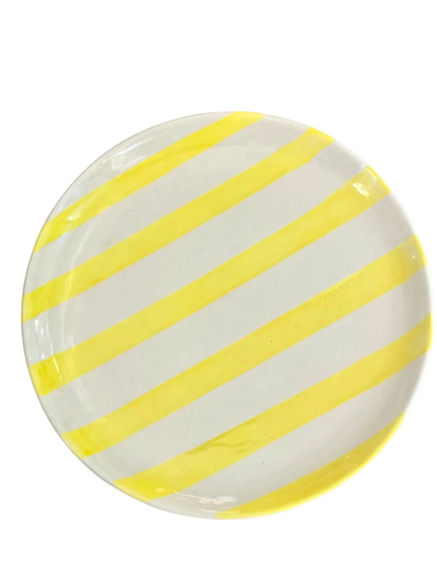 Assiette Rayure Jaune TARTINE HAP CERAMIQUE