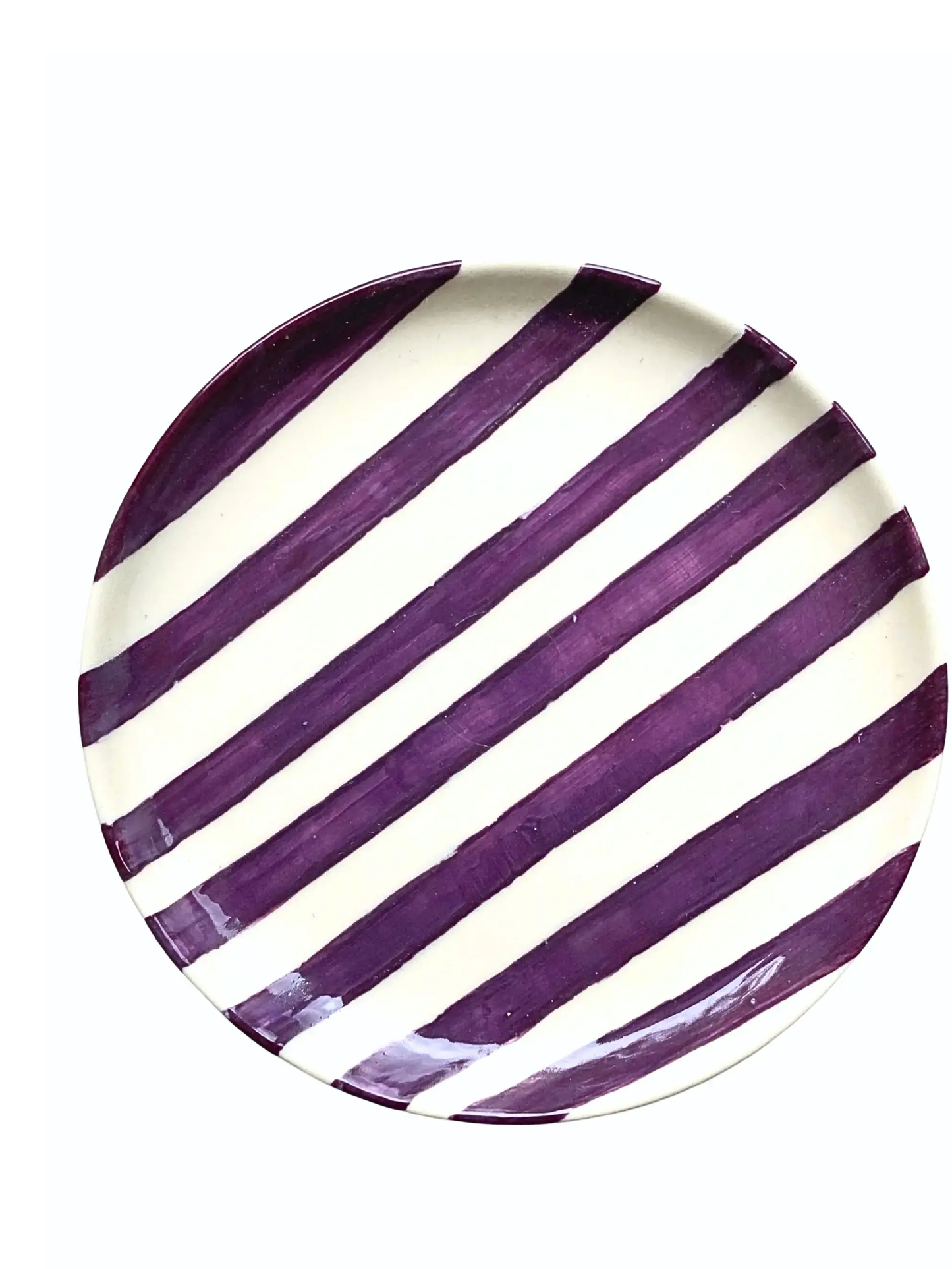 Assiette Rayure Aubergine TARTINE HAP CERAMIQUE