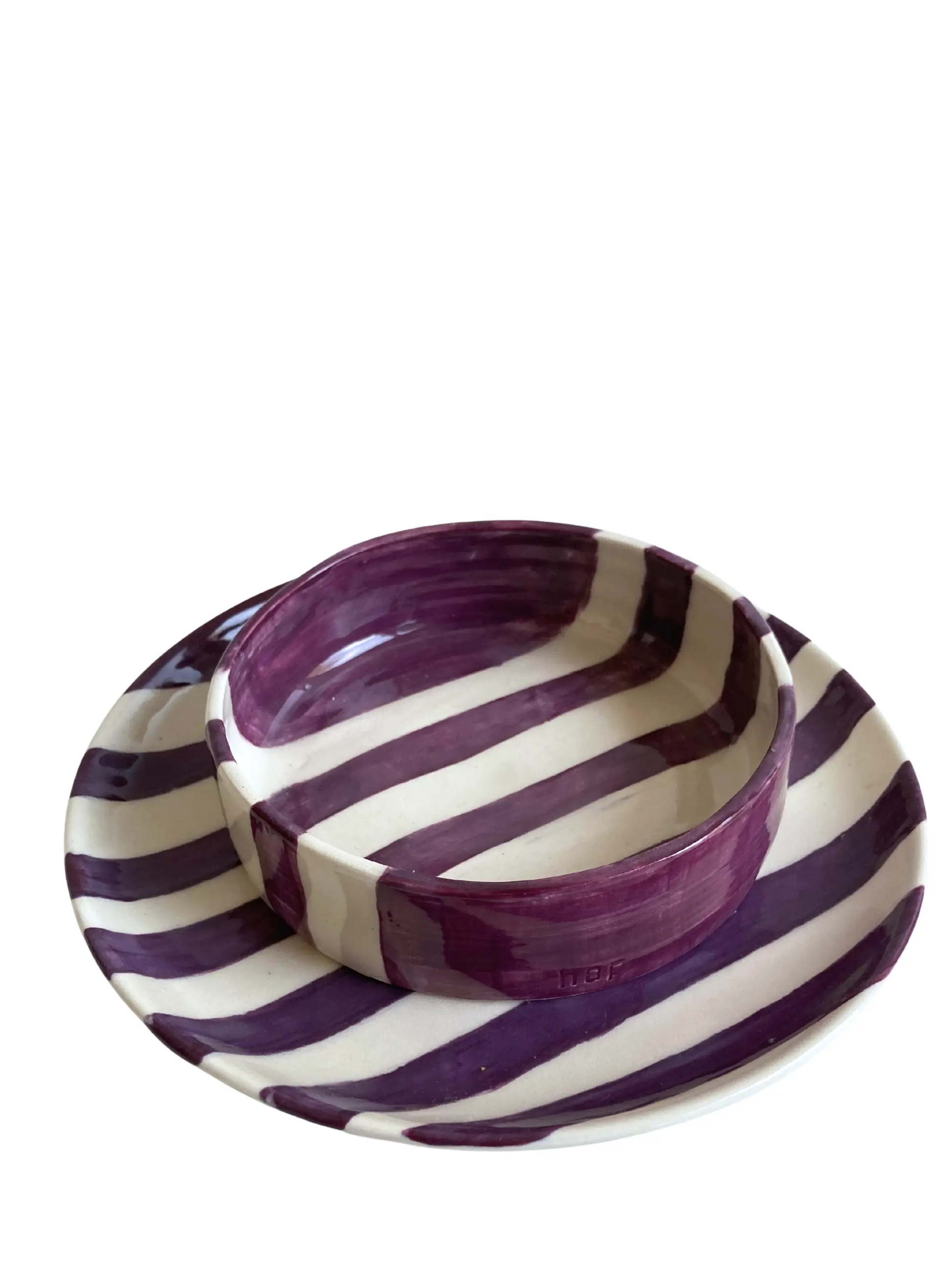 Bobun Rayure Aubergine TARTINE HAP CERAMIQUE