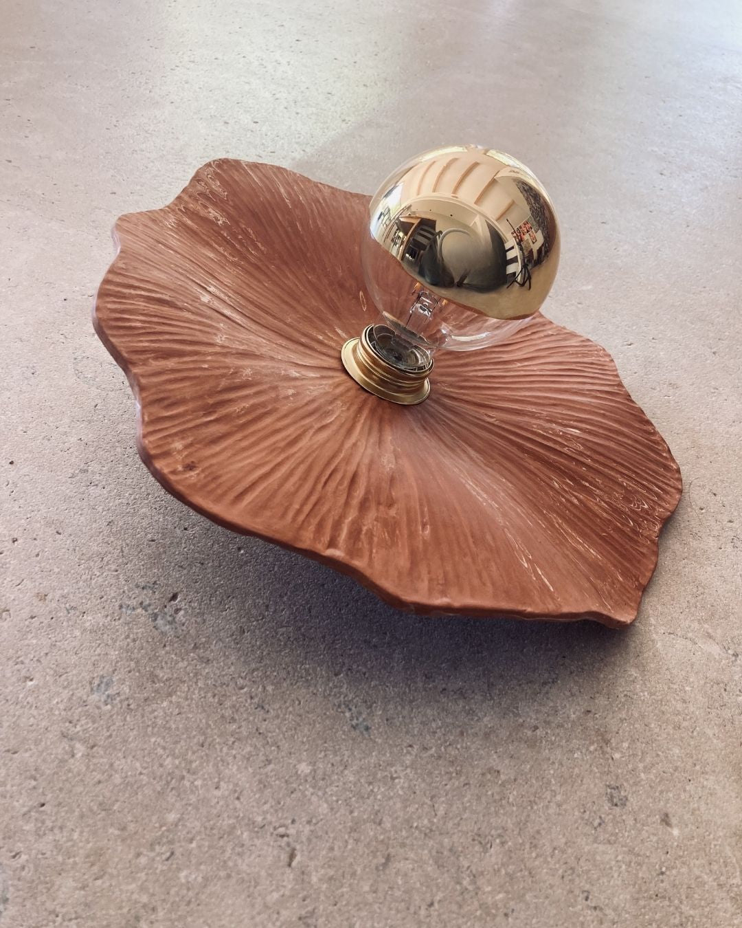 Corolle terracotta luminaire hap ceramique