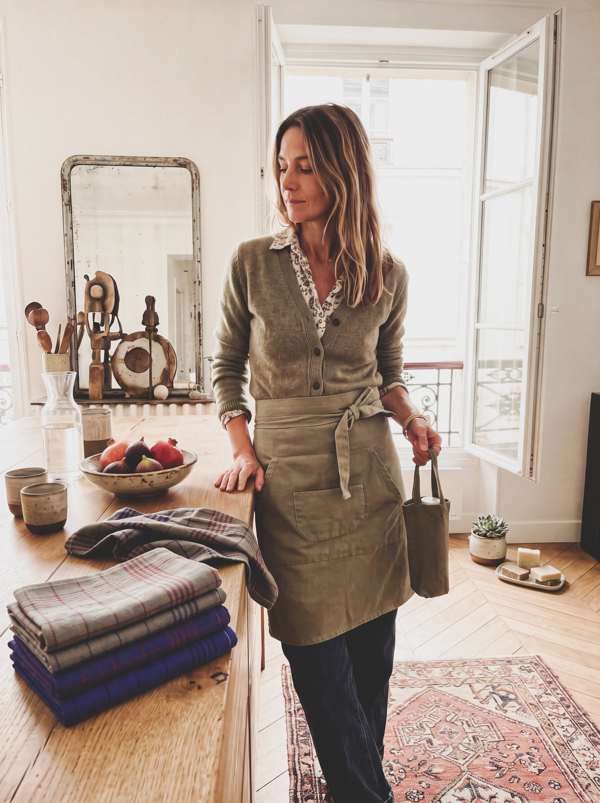 tablier-coton-teint-france-kaki-olive -2