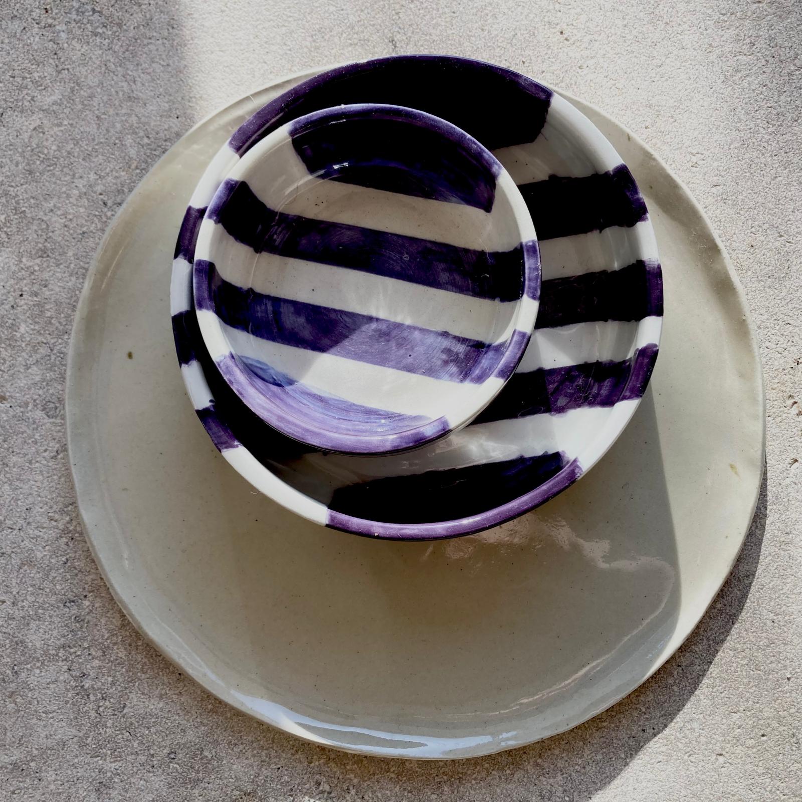 Assiette Helise en gres Hap ceramique - gresfait main, vue de dessus