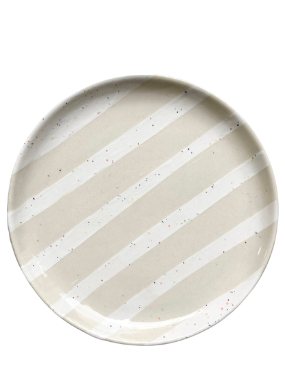 Assiette Rayure Blanche TARTINE HAP CERAMIQUE