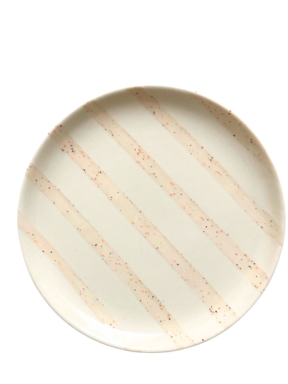 Assiette Rayure Beige TARTINE HAP CERAMIQUE