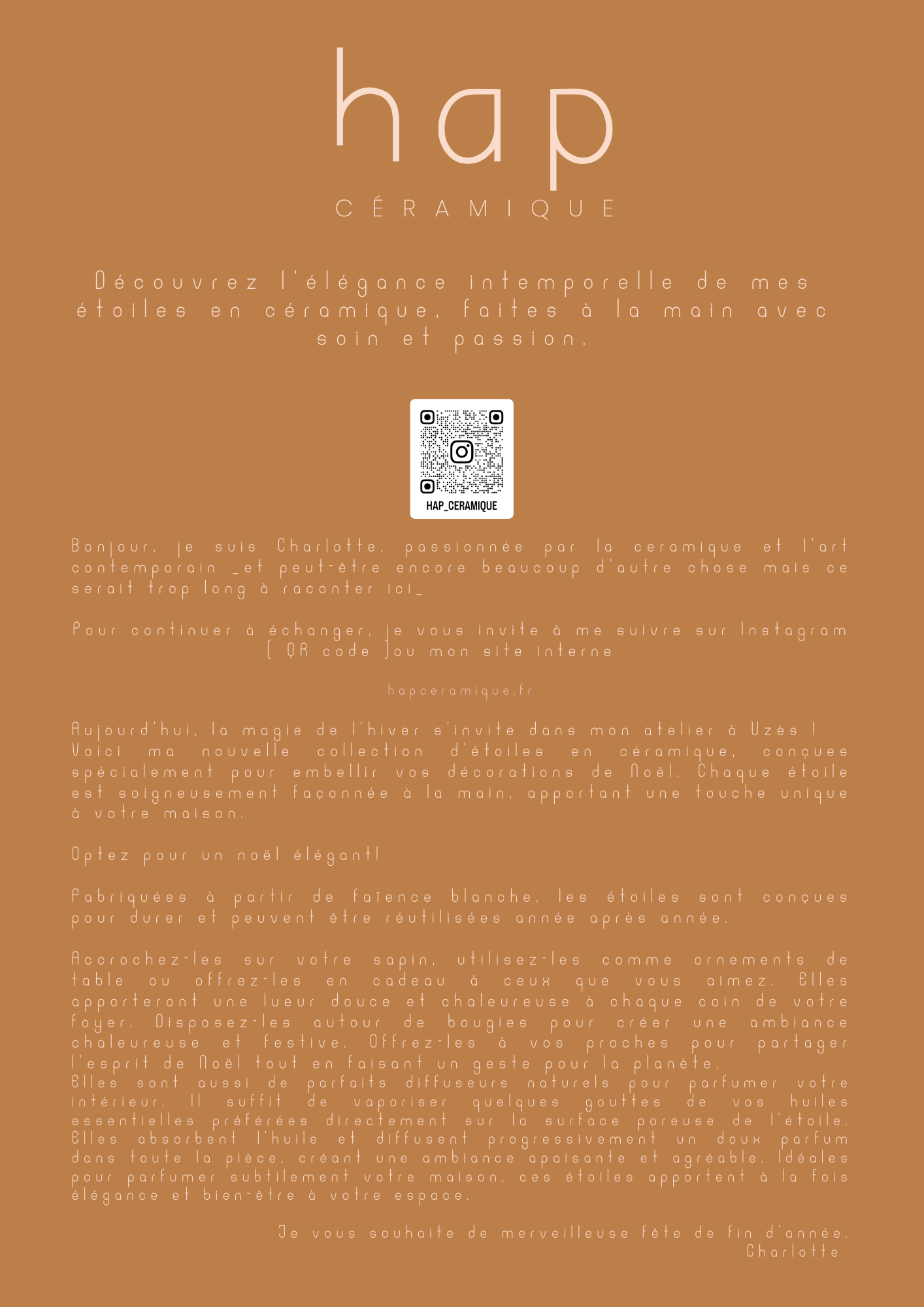 ETOILE EN CERAMIQUE EN GRES - HAP CERAMIQUE