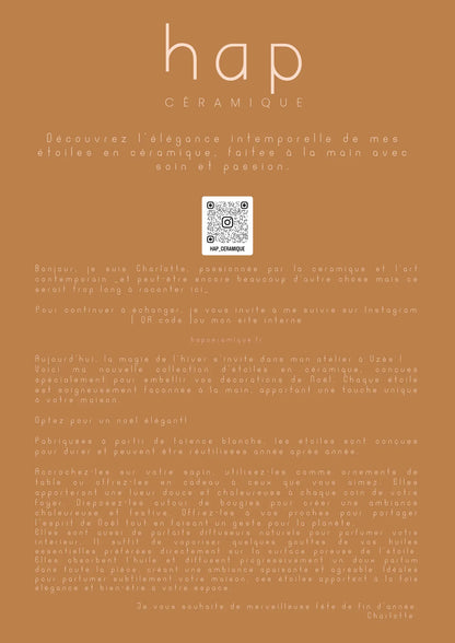 Etoile en céramique aritisanale hap ceramique uzes 