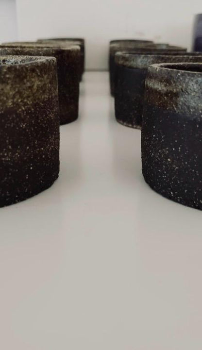 Tasse Café - Noir Marbré I Grès