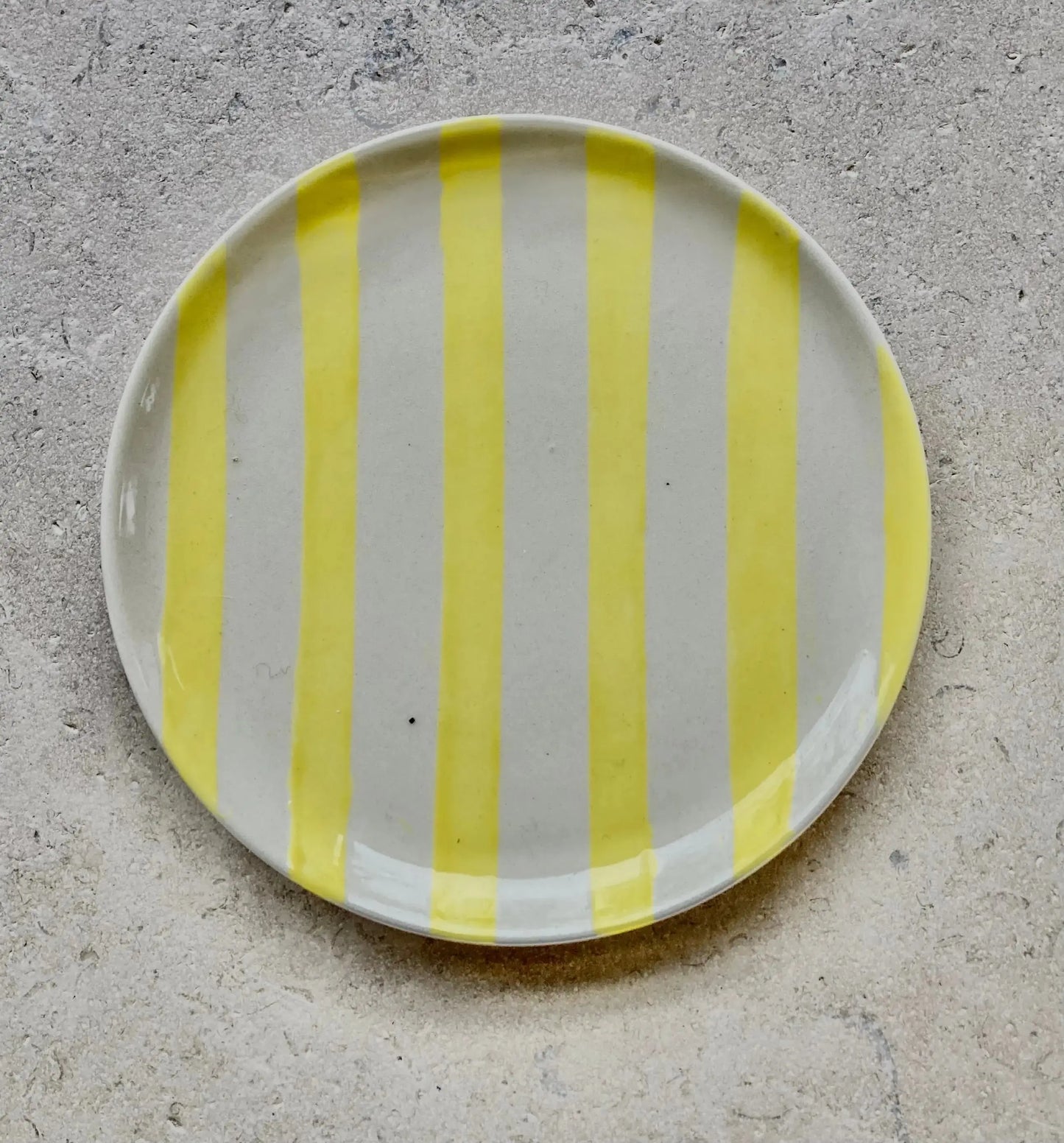 Assiette Rayure Jaune HAP CERAMIQUE